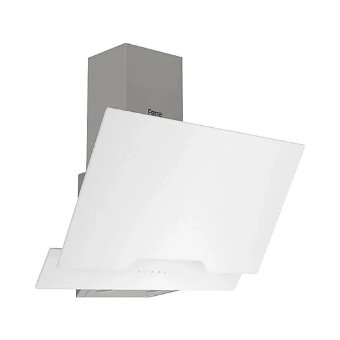 FERRE D064 Çift Camlı Girintili Dokunmatik Davlumbaz Beyaz