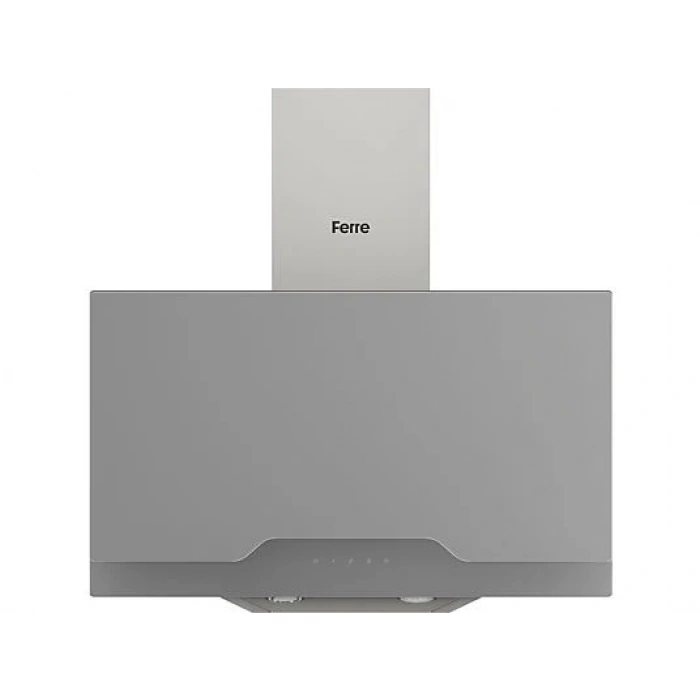 FERRE D065 Çift Camlı Girintili Dokunmatik Davlumbaz Gri