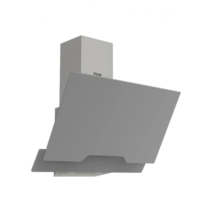 FERRE D065 Çift Camlı Girintili Dokunmatik Davlumbaz Gri