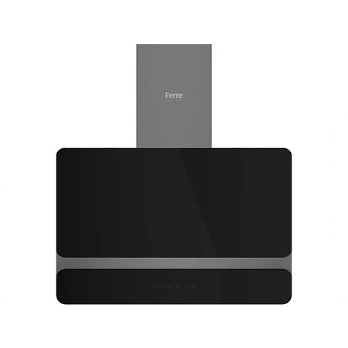 FERRE D080 Çift Camlı Plane Dokunmatik Davlumbaz Siyah