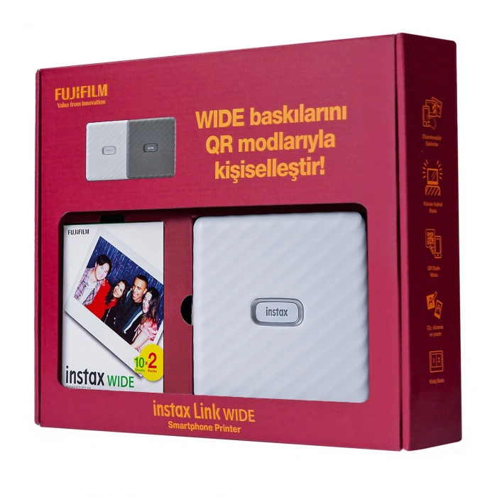 FUJIFILM Instax Link Bundle Box Fotoğraf Yazıcısı Beyaz
