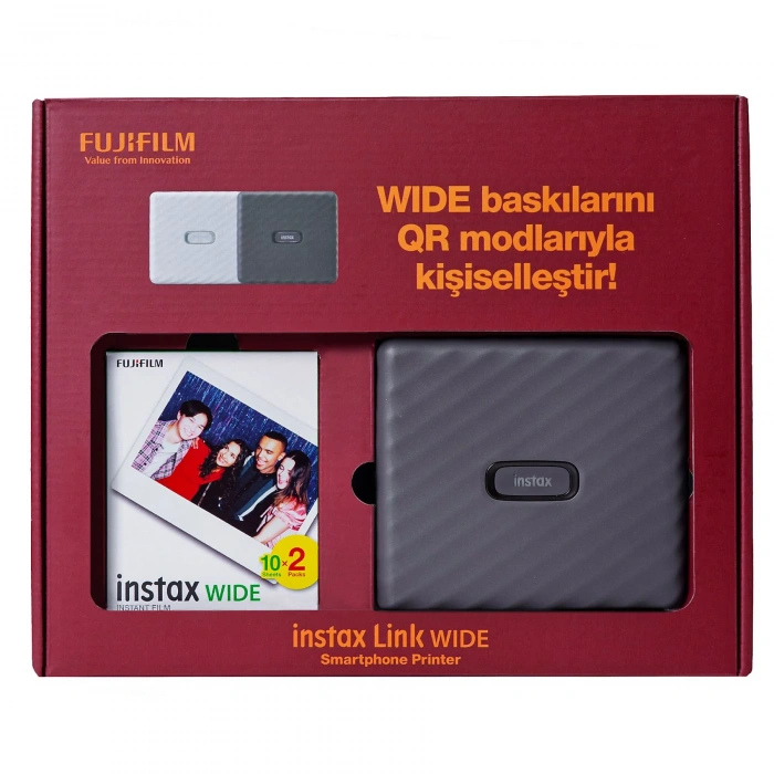 FUJIFILM Instax Link Bundle Box Fotoğraf Yazıcısı Gri