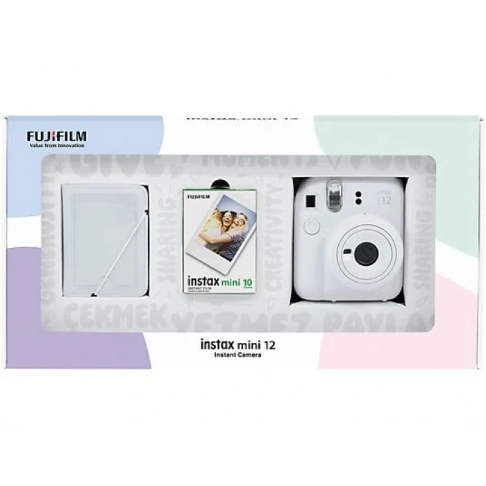 FUJIFILM Mini 12 Eko Bundle Box Anlık Fotoğraf Makinesi Beyaz