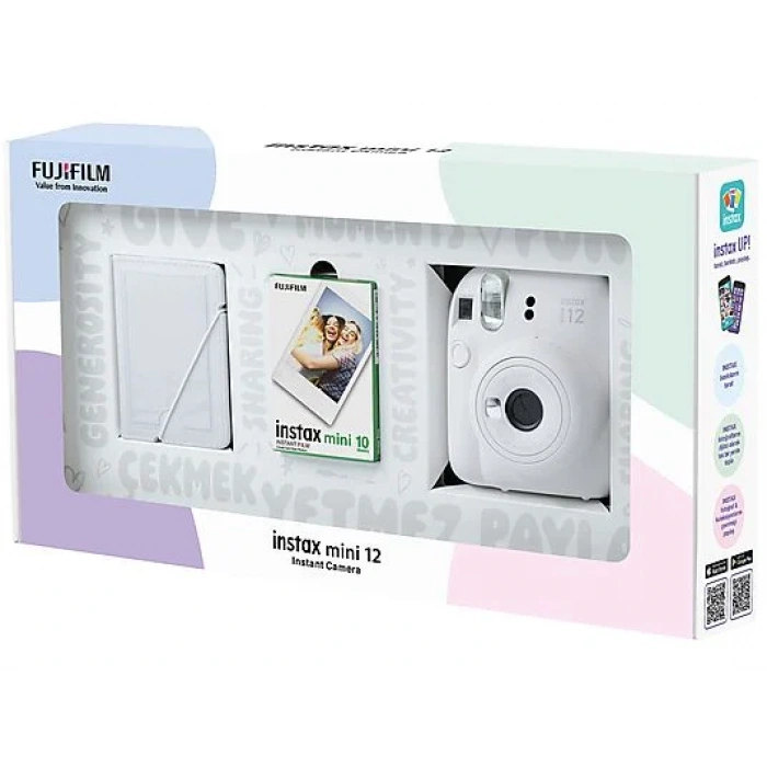 FUJIFILM Mini 12 Eko Bundle Box Anlık Fotoğraf Makinesi Beyaz