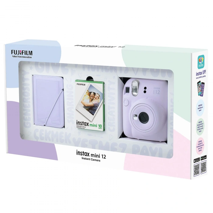 FUJIFILM Mini 12 Eko Bundle Box Anlık Fotoğraf Makinesi Lila