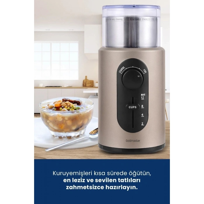 GOLDMASTER Minto GM-7253 Kahve ve Baharat Öğütücü