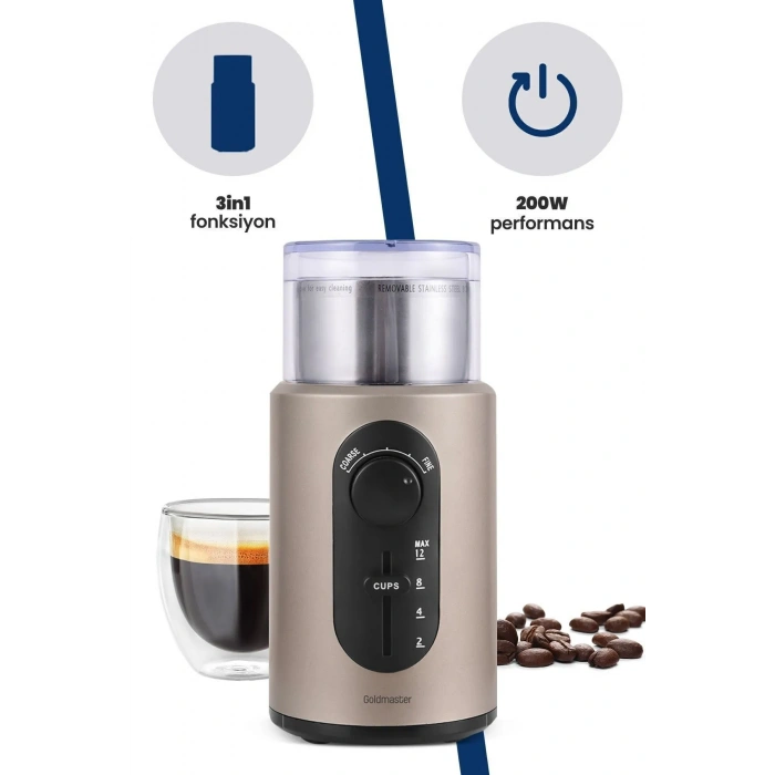 GOLDMASTER Minto GM-7253 Kahve ve Baharat Öğütücü