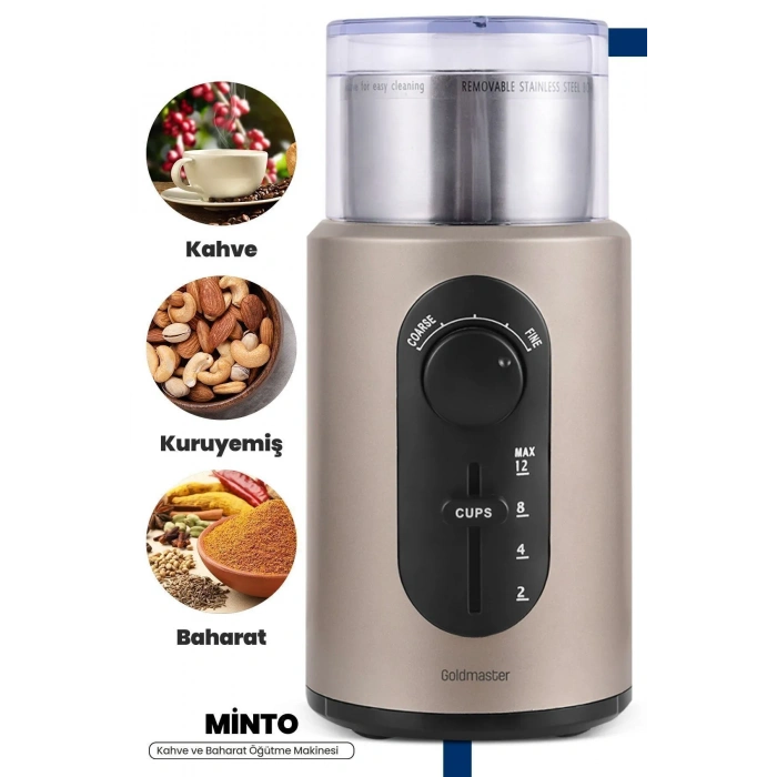 GOLDMASTER Minto GM-7253 Kahve ve Baharat Öğütücü