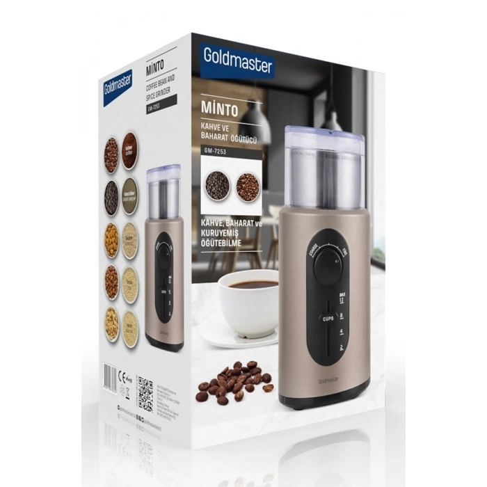 GOLDMASTER Minto GM-7253 Kahve ve Baharat Öğütücü