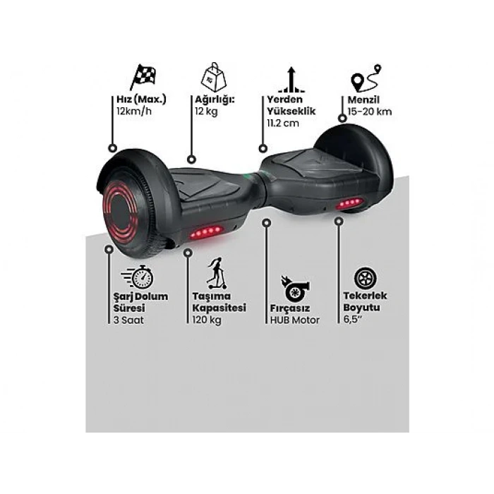GOMASTER SBS-653 6.5 Carbon Scooter Hoverboard