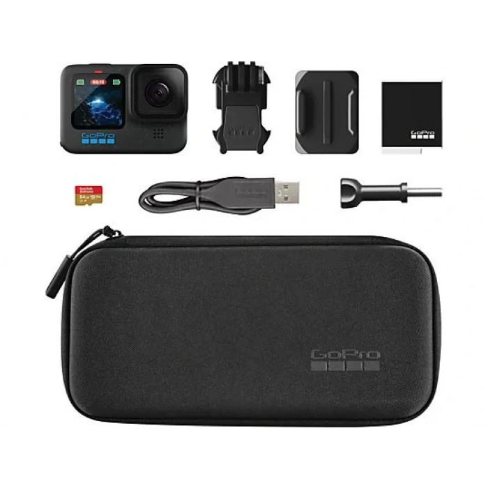 GOPRO Hero12 Black Kamera + SD Card Aksiyon Kamerası Siyah