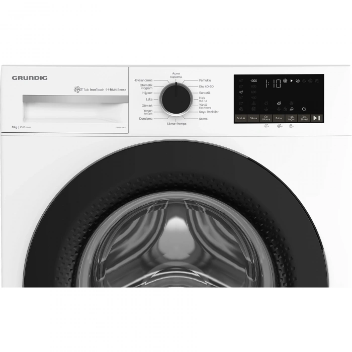 GRUNDIG GPWM 91623 C Enerji Sınıfı 9Kg 1000 Devir Çamaşır Makinesi Beyaz