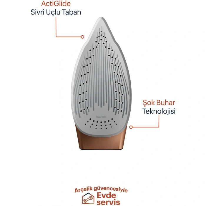 GRUNDIG SI 8050 Buharlı Ütü Siyah Kahverengi