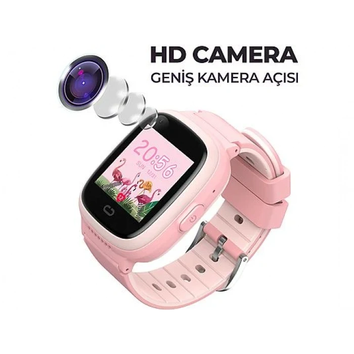 HAVIT KW11 4G Görüntülü Görüşmeli Akıllı Çocuk Saati Pembe