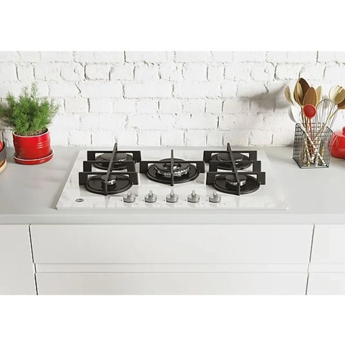 HOOVER HVG74WK3W Wok Gözlü Ankastre Ocak Beyaz