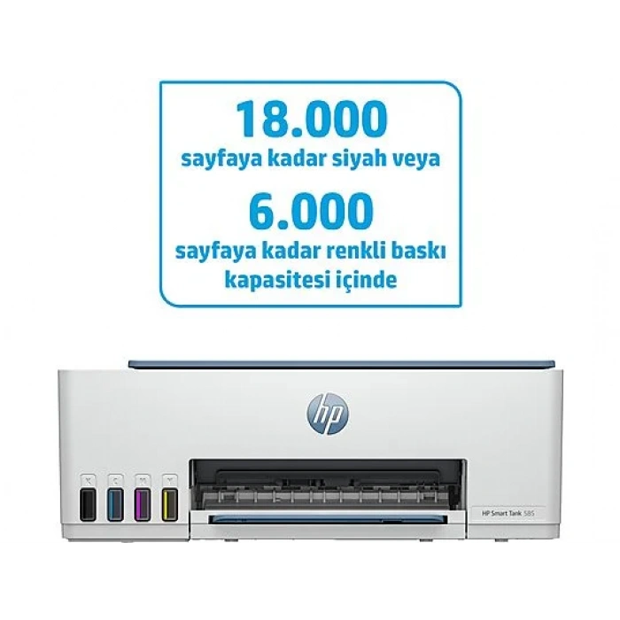 HP Smart Tank 585 Baskı, Fotokopi, Tarama, Wireless, All-in-One Yazıcı 1F3Y4A