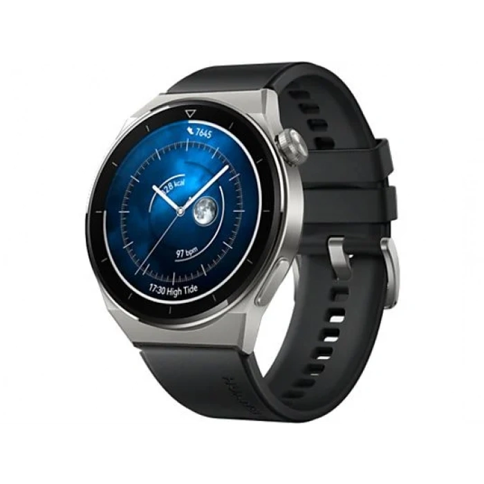 HUAWEI Watch GT3 Pro 46mm Titanyum Kasa Siyah Kauçuk Kayış Akıllı Saat
