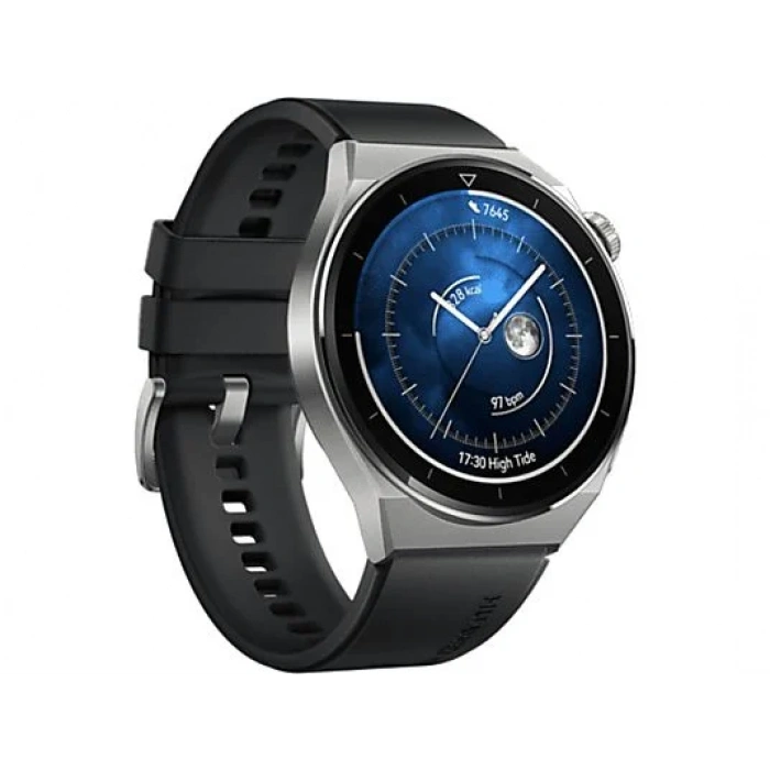 HUAWEI Watch GT3 Pro 46mm Titanyum Kasa Siyah Kauçuk Kayış Akıllı Saat