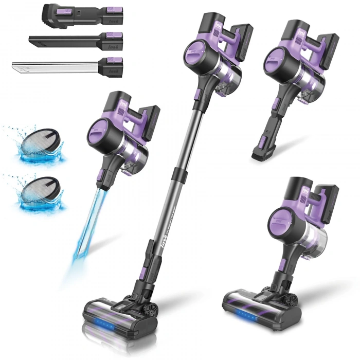 INSE S10X Cordless Vacuum Cleaner Şarjlı Dikey Süpürge Mor