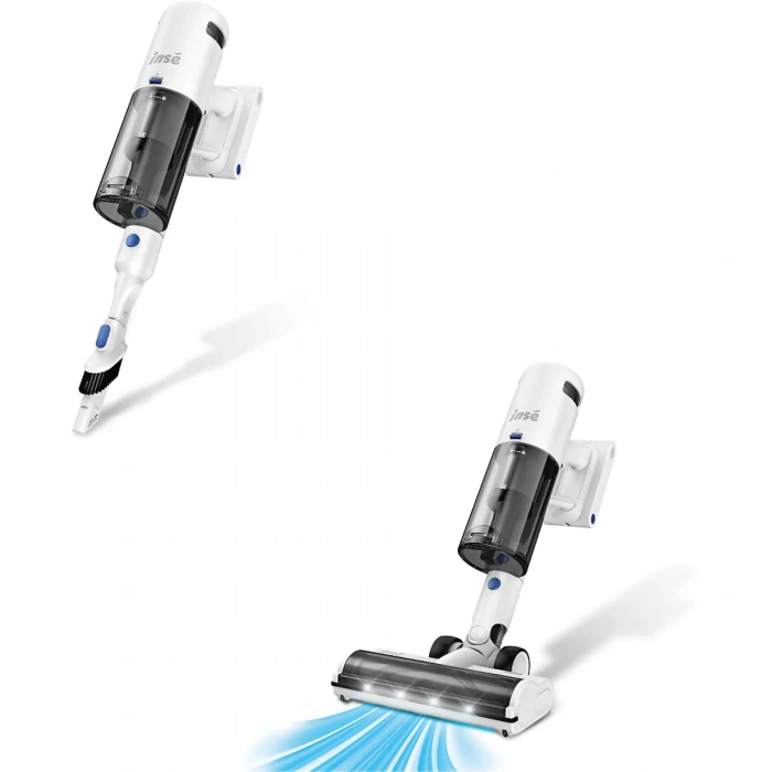 INSE V120 Cordless Vacuum Cleaner Şarjlı Dikey Süpürge Beyaz