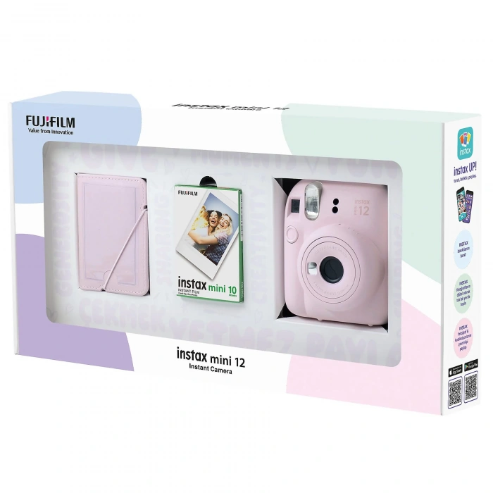 INSTAX Mini 12 Blossom Eko Bundle Box Anlık Fotoğraf Makinesi Pembe