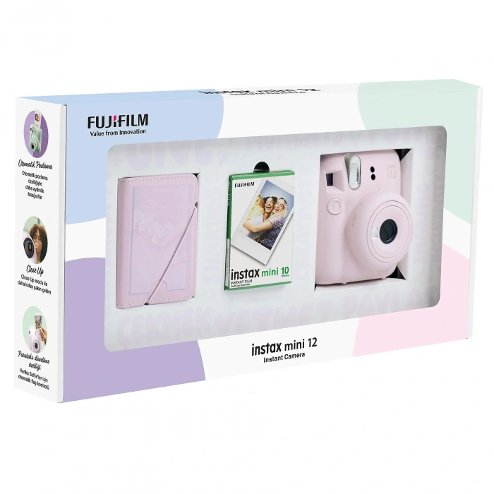 INSTAX Mini 12 Blossom Eko Bundle Box Anlık Fotoğraf Makinesi Pembe