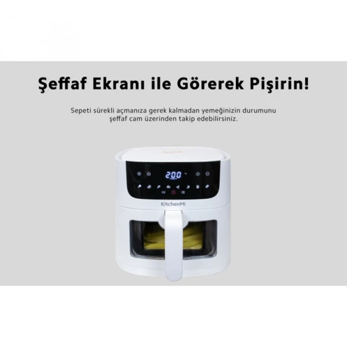 KITCHEN MI Air Fryer 6l Fritöz Beyaz