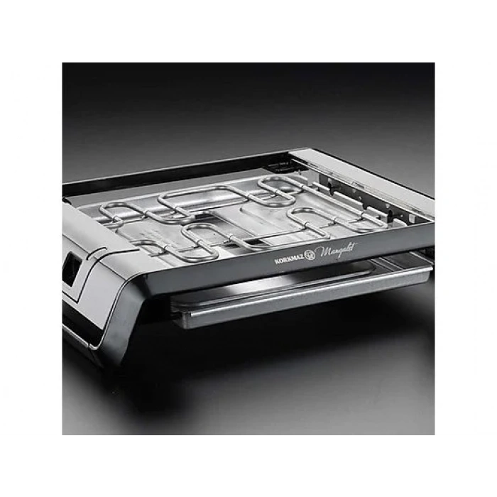 KORKMAZ A 333-02 Mangalet BBQ Granit Grill Elektrikli Izgara Siyah