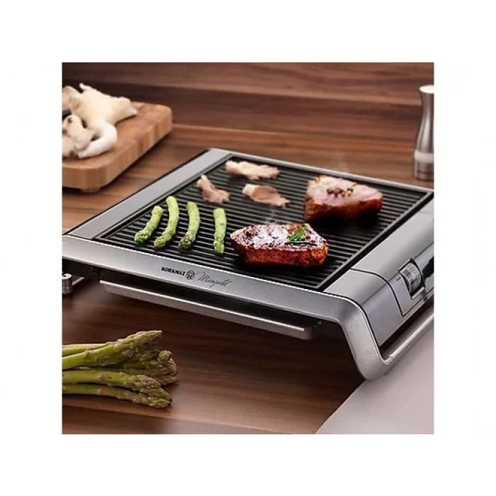 KORKMAZ A 333-02 Mangalet BBQ Granit Grill Elektrikli Izgara Siyah