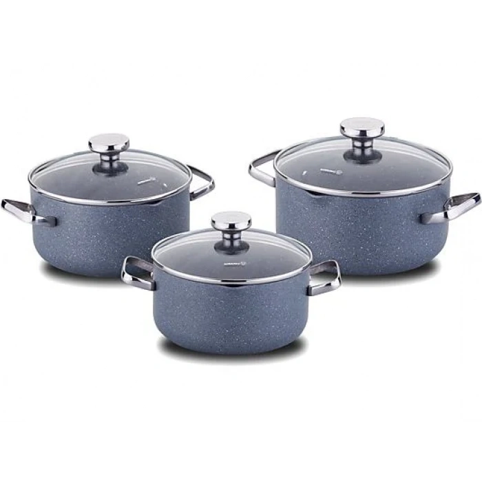 KORKMAZ A2863 Stona Jr. 6 Parça Tencere Seti