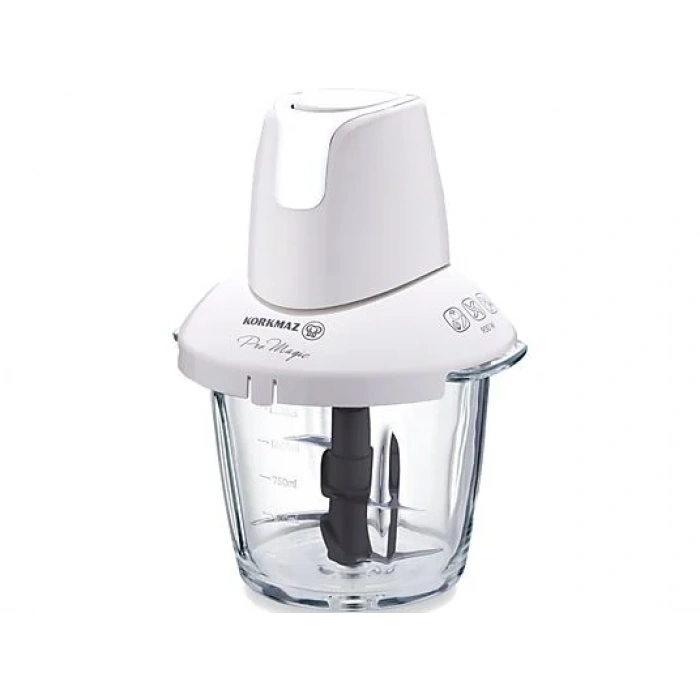 KORKMAZ A460-08 Pro Magic 4 Bıçaklı Cam Doğrayıcı Vanilya Krom