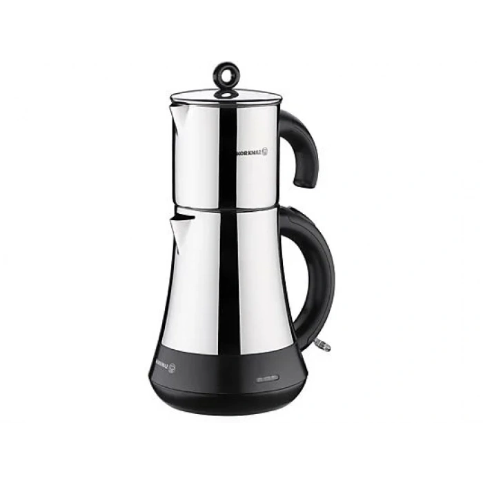 KORKMAZ A851 Hasbahçe Elektrikli Çaydanlık Parlak Siyah