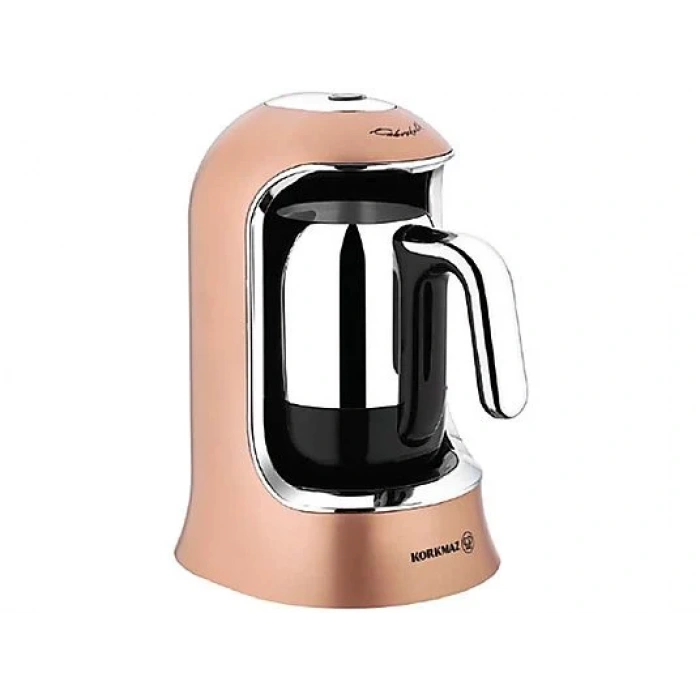 KORKMAZ A860-06 Kahvekolik Otomatik Kahve Makinesi Rosegold/Krom
