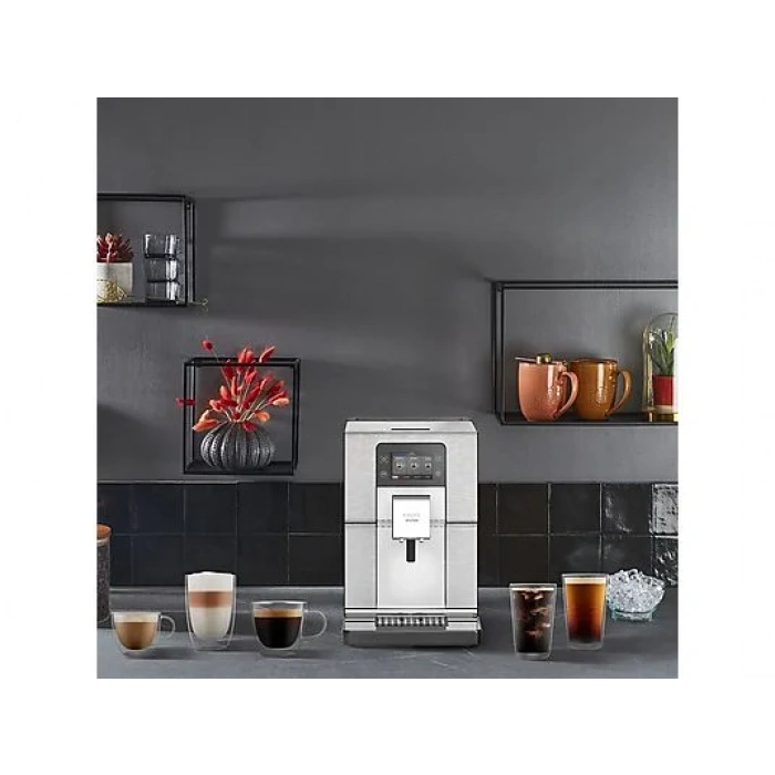 KRUPS EA877D Intuition Experience+ Tam Otomatik Espresso & Kahve Makinesi Metalik