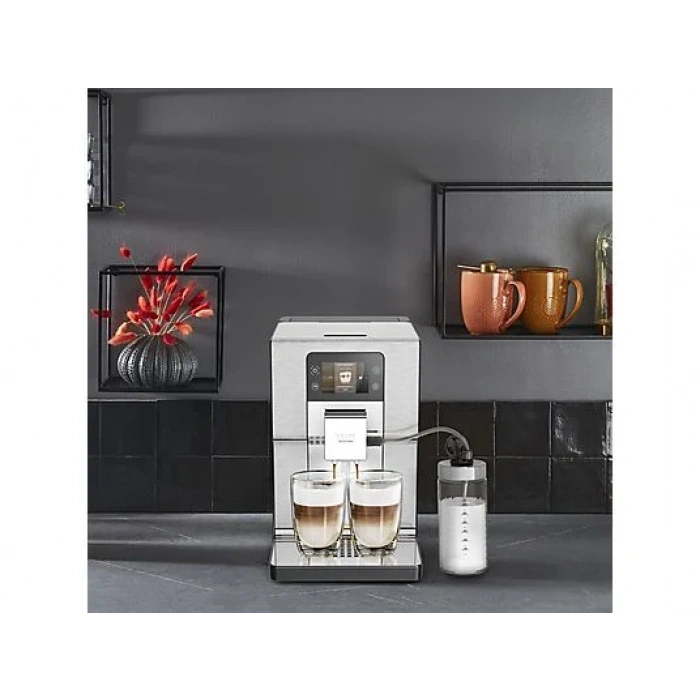 KRUPS EA877D Intuition Experience+ Tam Otomatik Espresso & Kahve Makinesi Metalik