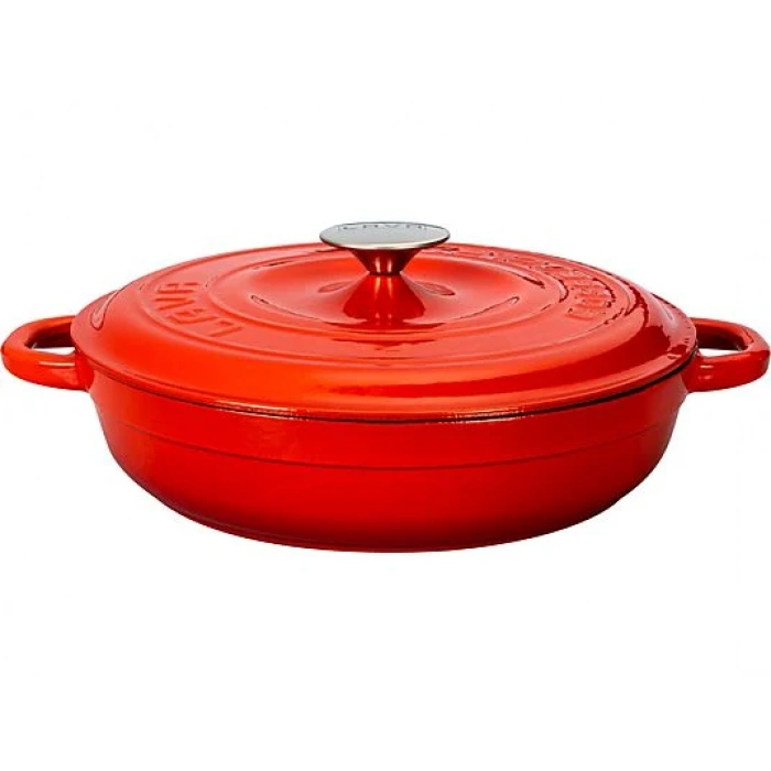 LAVA Döküm 28cm Yuvarlak Çok Amaçlı Tencere Kırmızı