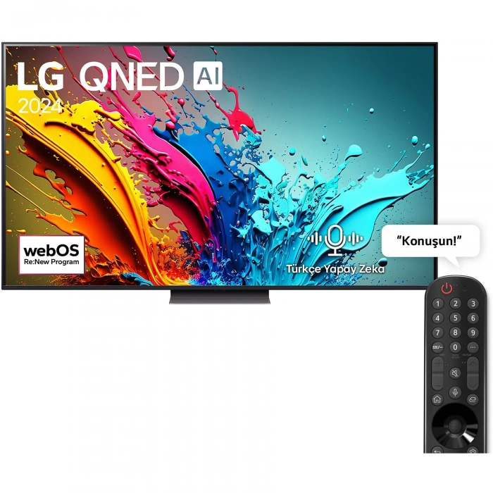LG 75QNED86T 75 inç 195 Ekran 4K Smart AI Sihirli Kumanda HDR10 webOS24 QNED TV