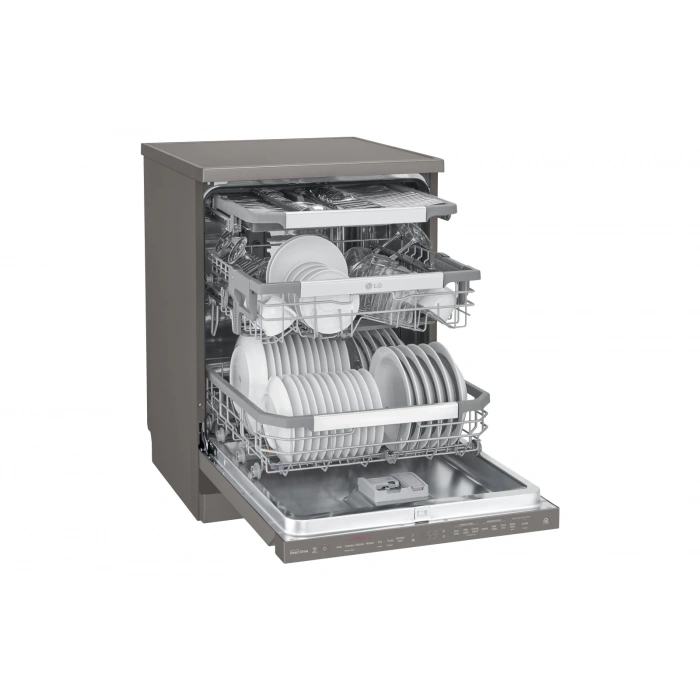 LG DFC325HD D Enerji Sınıfı 14 Kişilik 8 Programlı Bulaşık Makinesi Metalik Siyah