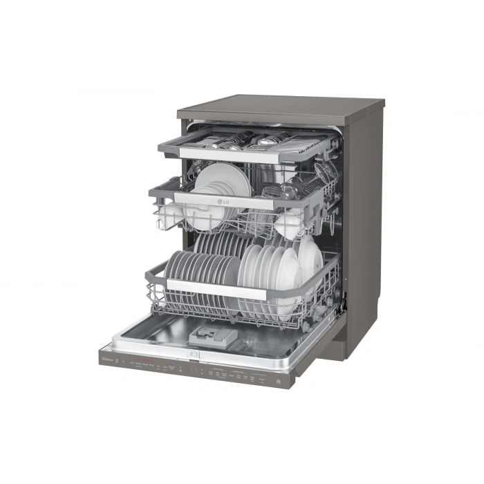 LG DFC325HD D Enerji Sınıfı 14 Kişilik 8 Programlı Bulaşık Makinesi Metalik Siyah