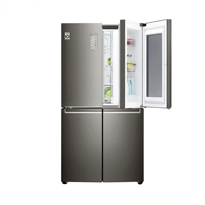 LG GR-Q31FMKHL 877 L E Enerji Sınıfı InstaView 4 Kapılı Gardırop Tipi Siyah Buzdolabı