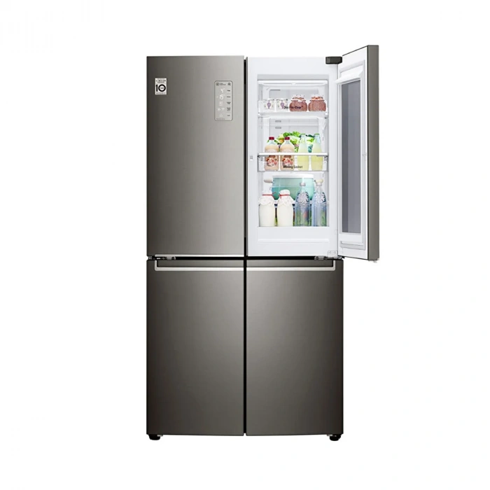 LG GR-Q31FMKHL 877 L E Enerji Sınıfı InstaView 4 Kapılı Gardırop Tipi Siyah Buzdolabı
