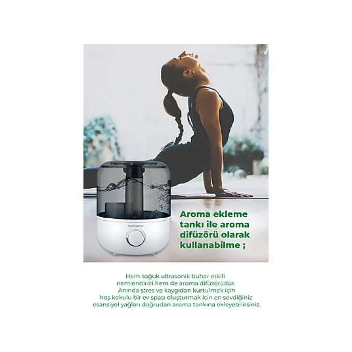 MEDISANA 45051 Aroma Fonksiyonlu 2.5L Buharlı Hava Nemlendirme Cihazı
