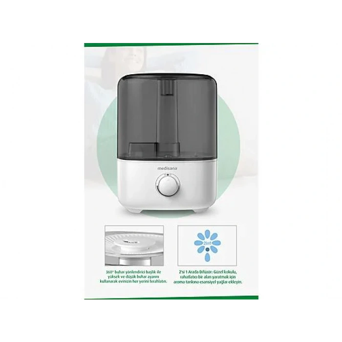 MEDISANA 45071 Aroma Fonksiyonlu 4.5L Buharlı Hava Nemlendirme Cihazı