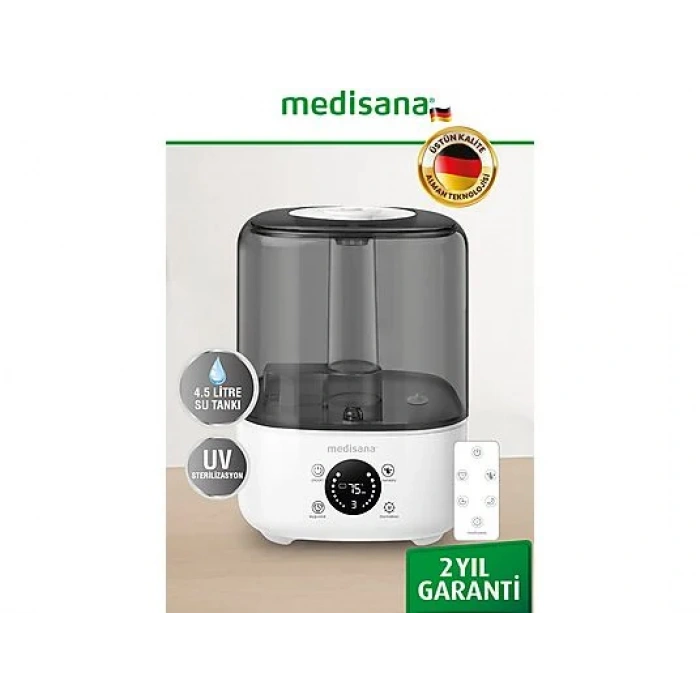 MEDISANA 45075 Ekranlı Aroma Fonksiyonlu 4.5L Buharlı Hava Nemlendirme Cihazı