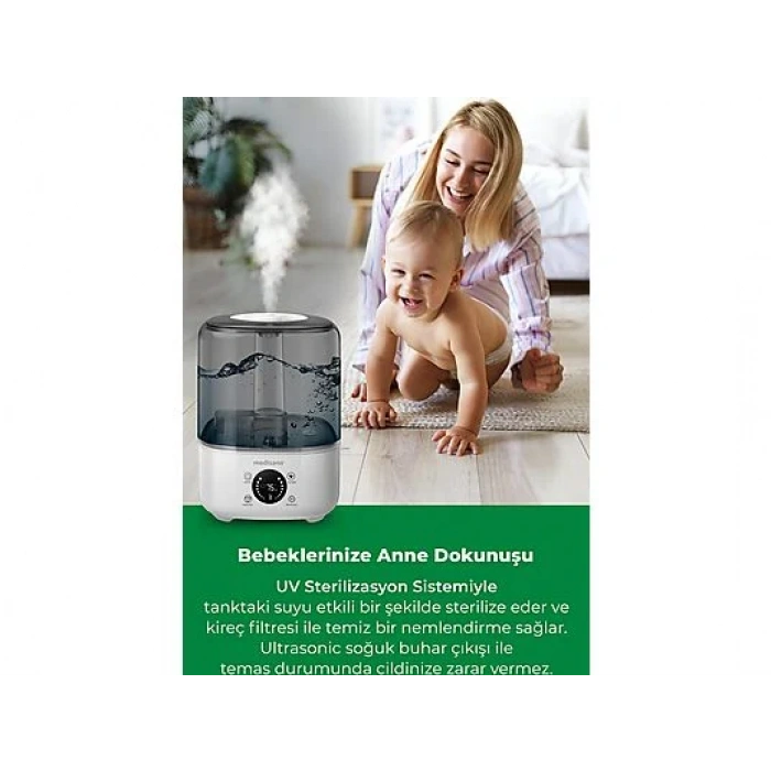 MEDISANA 45075 Ekranlı Aroma Fonksiyonlu 4.5L Buharlı Hava Nemlendirme Cihazı