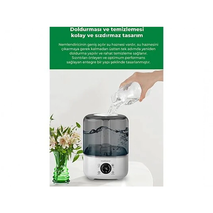 MEDISANA 45075 Ekranlı Aroma Fonksiyonlu 4.5L Buharlı Hava Nemlendirme Cihazı