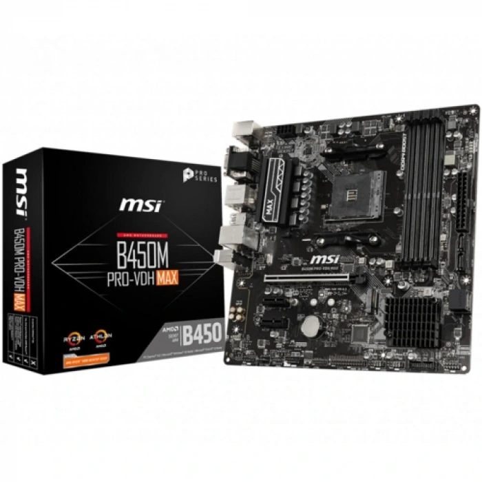 MSI B450M PRO-M2 MAX DDR4 S+VGA+GLAN AM4