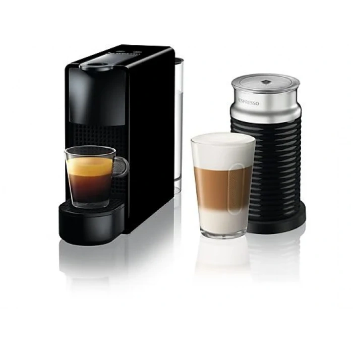 NESPRESSO C35 Essenza Mini Siyah Kahve Makinesi ve Süt Köpürtücü Aksesuar