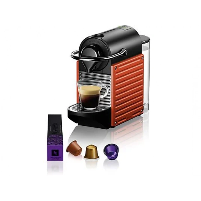 NESPRESSO C66R Pixie Kırmızı Kahve Makinesi ve Süt Köpürtücü Aksesuar