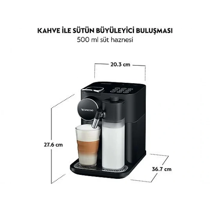 NESPRESSO F541 Gran Latissima Siyah Süt Çözümlü Kahve Makinesi